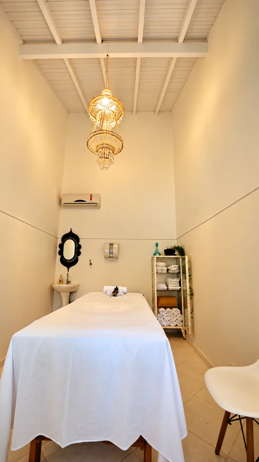 Sala de massagem aconchegante do SPA Villa Bebek